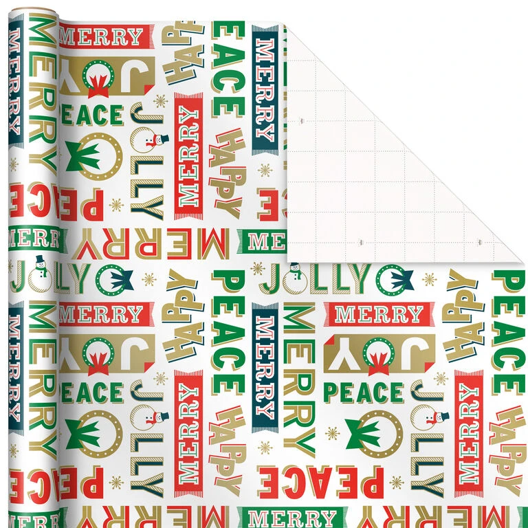 Hallmark Very Vintage Christmas 3-Pack Assortment Wrapping Paper, 120 Sq. Ft. - Image 6