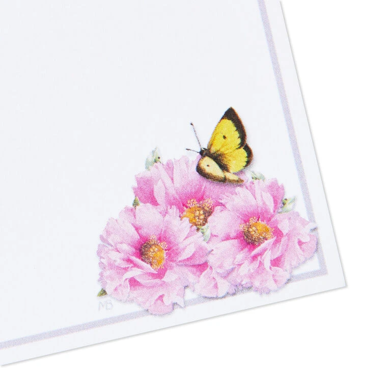 Hallmark Marjolein Bastin Pink Flowers Stationery Set, 40 Sheets - Image 5
