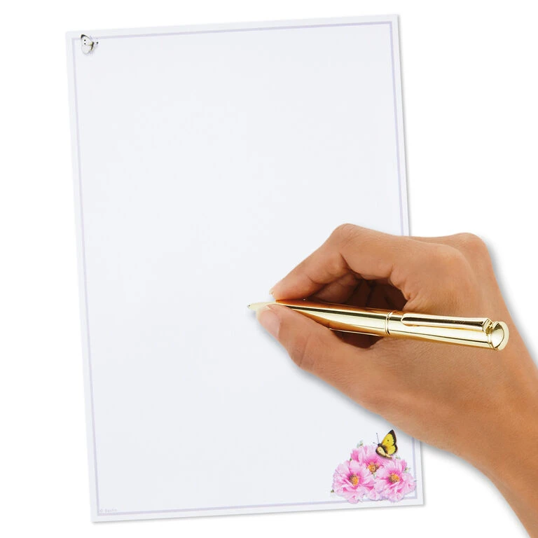 Hallmark Marjolein Bastin Pink Flowers Stationery Set, 40 Sheets - Image 6