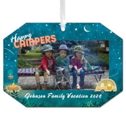 Hallmark Happy Campers Personalized Text And Photo Metal Ornament