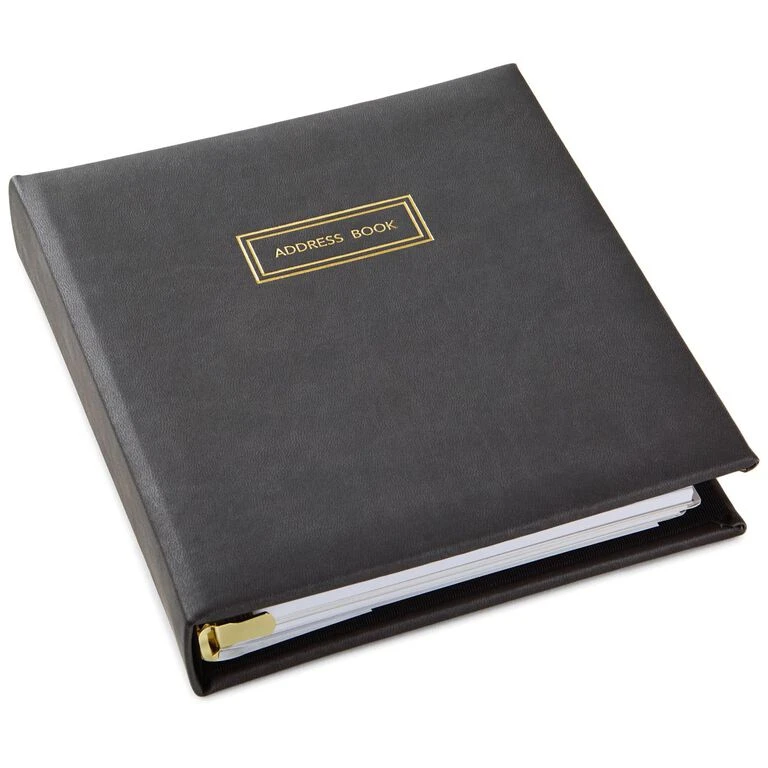 Hallmark Classic Charcoal Address Book