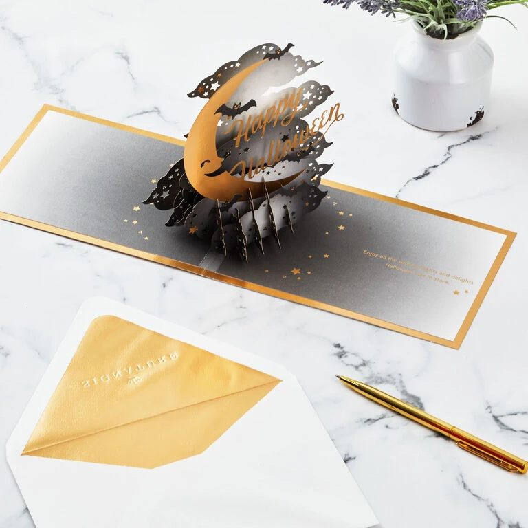 Hallmark Crescent Moon 3-D Pop-Up Halloween Card - Image 8