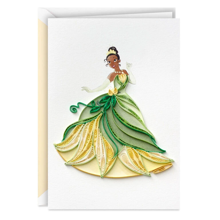Hallmark Disney The Princess And The Frog Tiana Happy Wish Quilled Paper Handmade Card