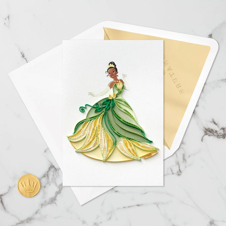 Hallmark Disney The Princess And The Frog Tiana Happy Wish Quilled Paper Handmade Card - Image 5