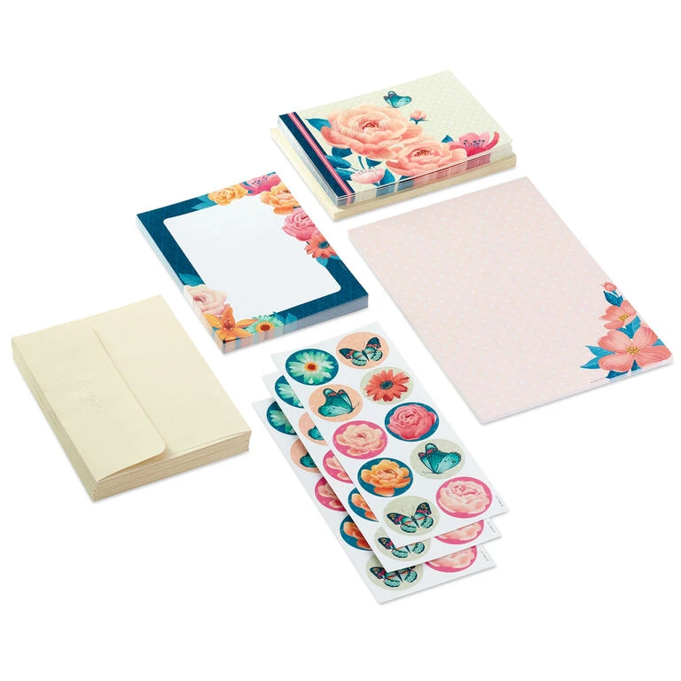 Hallmark Floral Stationery Set And Desk Organizer Box - Image 2