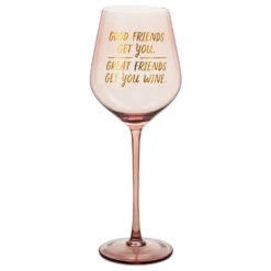 Hallmark Good Friends, Great Friends Wine Glass, 19.27 Oz.