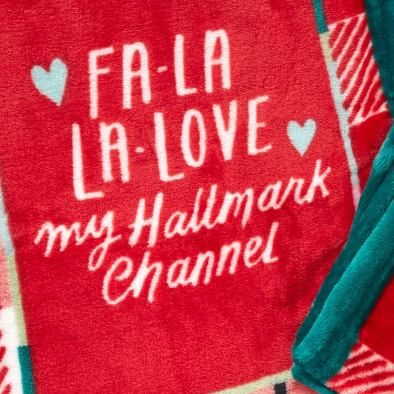 Hallmark Channel Fa-La-La-Love Plaid Blanket, 50x60 - Image 6