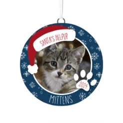 Hallmark Holiday Pet Personalized Text And Photo Ceramic Ornament