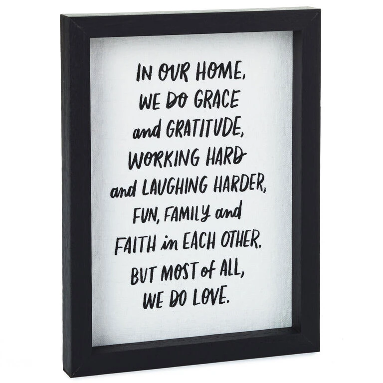 Hallmark In Our Home Framed Quote Sign, 6x8