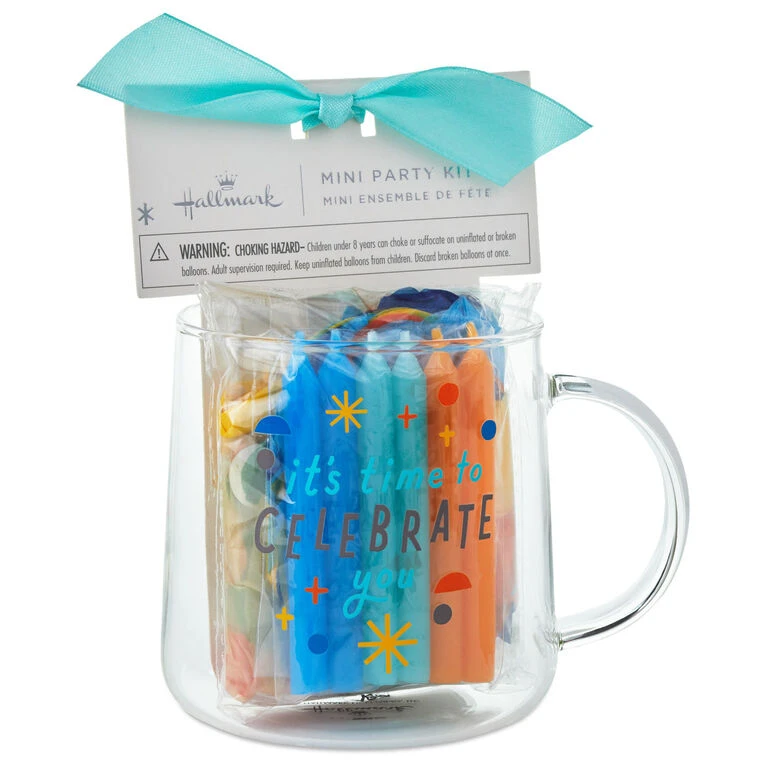 Hallmark It's Time To Celebrate You Glass Mug Party Kit - Image 2