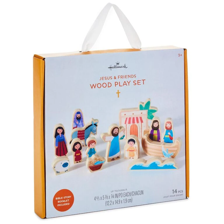 Hallmark Jesus And Friends Wood Play Set, 14 Pieces - Image 3