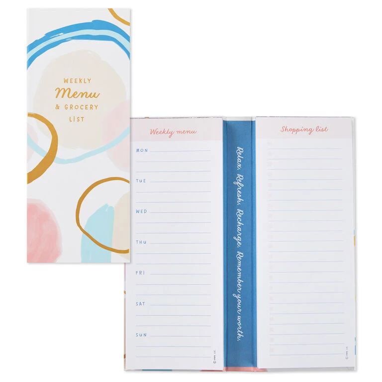 Hallmark Weekly Menu And Grocery List Memo Pad Set In Folio - Image 2