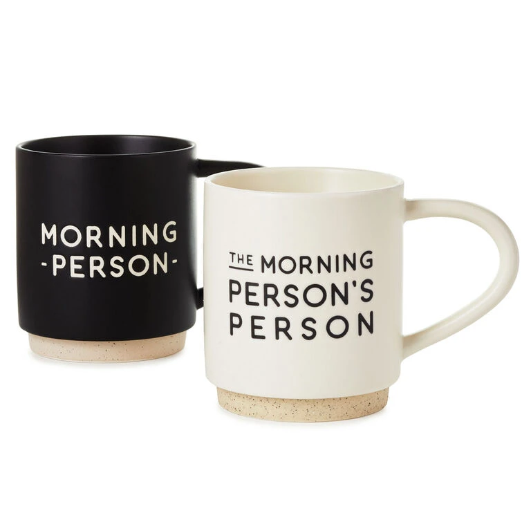 Hallmark Morning Person Stacking Mugs, Set Of 2