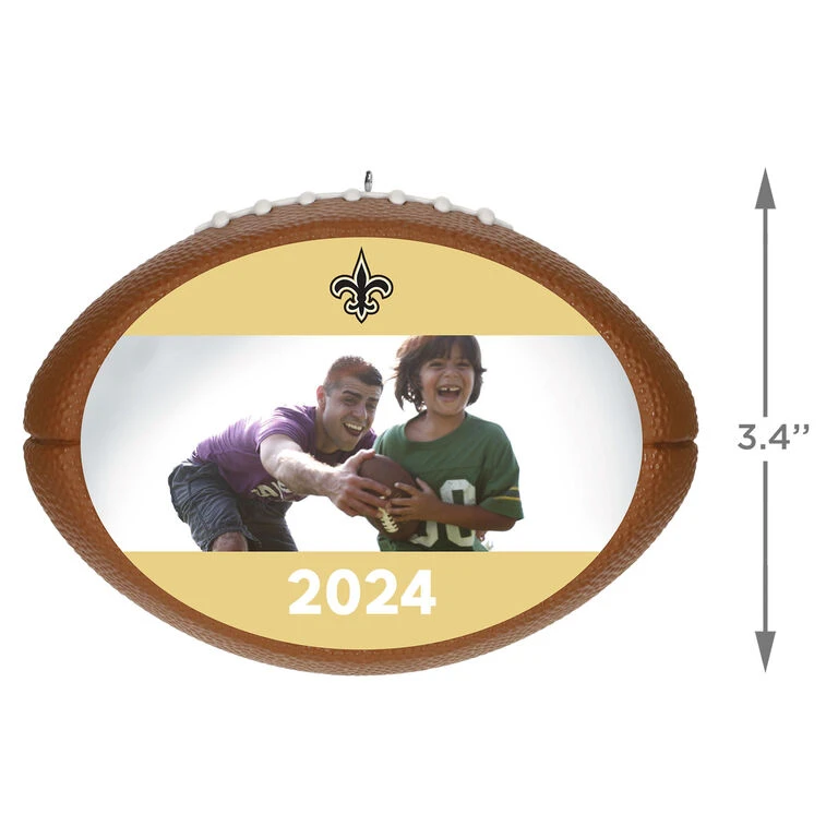 Hallmark NFL Football New Orleans Saints Text And Photo Personalized Ornament - Image 3