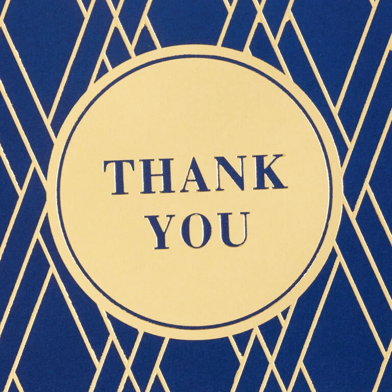 Hallmark Bulk Navy And Gold Assorted Blank Thank-You Notes, Box Of 120 - Image 3