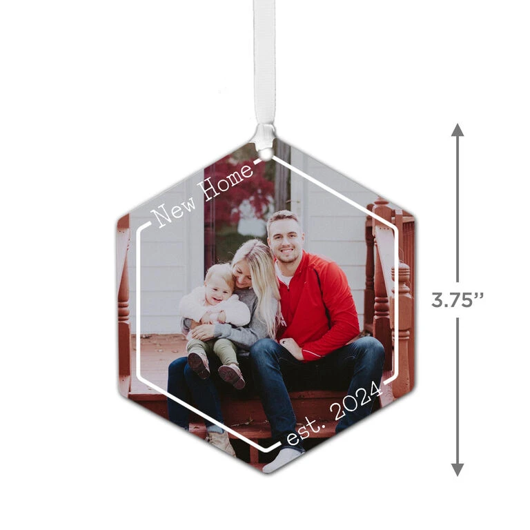 Hallmark New Home Personalized Text And Photo Metal Ornament - Image 3