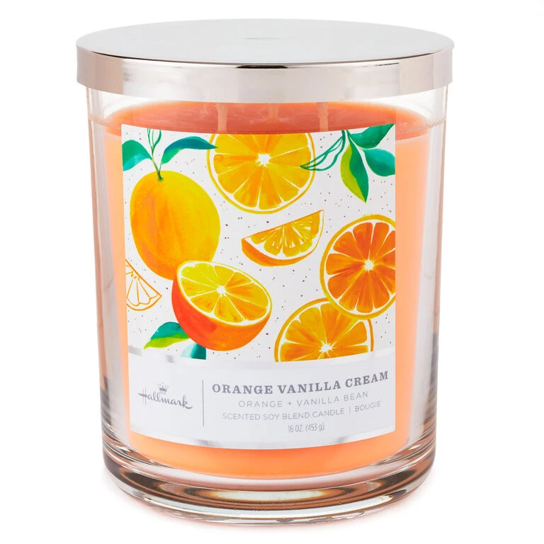 Hallmark Orange Vanilla Cream 3-Wick Jar Candle, 16 Oz.