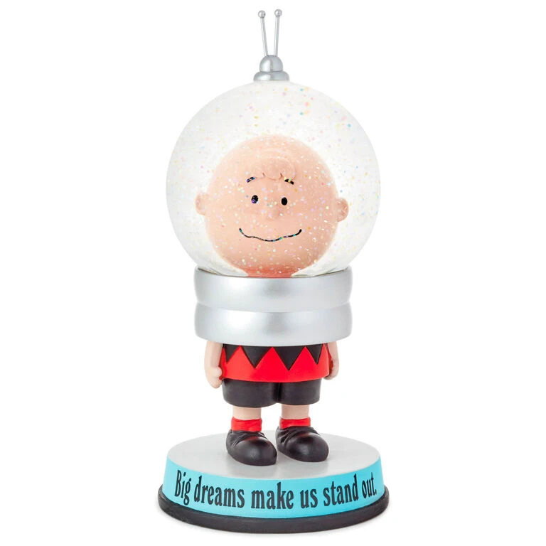 Hallmark Peanuts® Charlie Brown Big Dreams Snow Globe - Image 3
