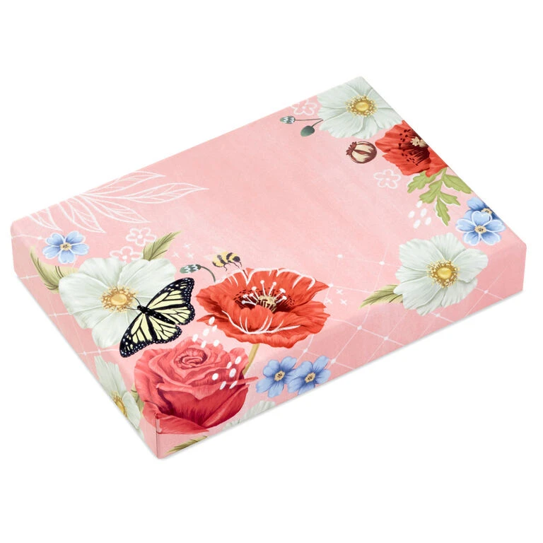 Hallmark Pink Floral Stationery Set And Desk Organizer Box - Image 5