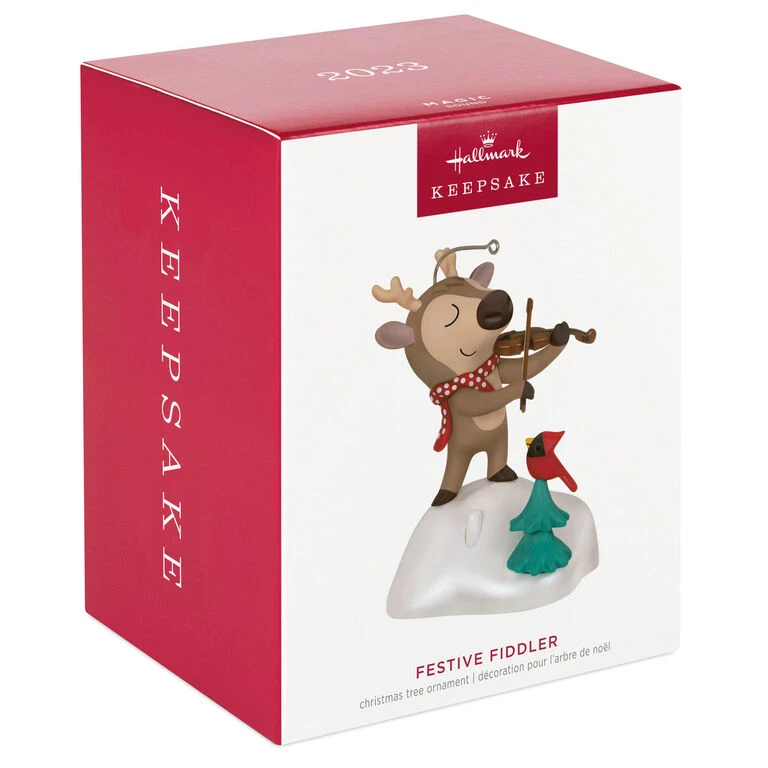 Hallmark Festive Fiddler Musical Ornament - Image 4