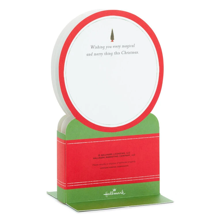 Hallmark Santa's Sleigh Snow Globe Musical 3D Pop-Up Christmas Card With Motion - Image 2