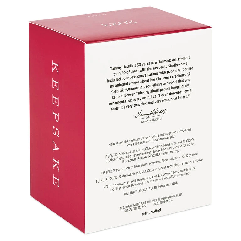 Hallmark Smiles Across The Miles 2023 Recordable Sound Ornament - Image 5