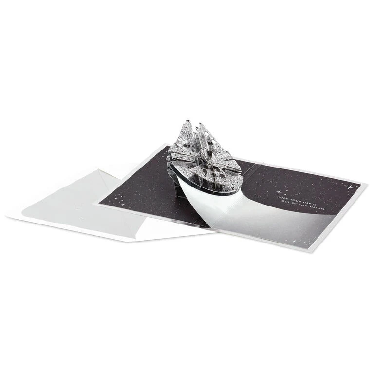 Hallmark Star Wars™ Millennium Falcon™ 3D Pop-Up Card - Image 2
