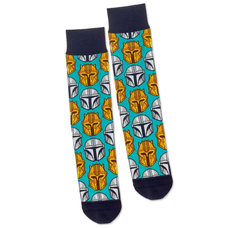 Hallmark Star Wars: The Mandalorian™ Helmet Novelty Crew Socks - Image 2