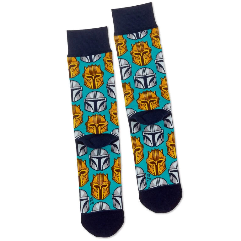 Hallmark Star Wars: The Mandalorian™ Helmet Novelty Crew Socks - Image 3