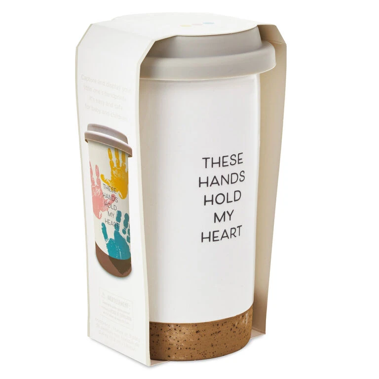 Hallmark These Hands Hold My Heart Ceramic Travel Mug, 12.5 Oz. - Image 5