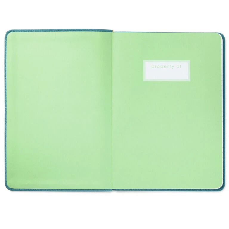 Hallmark Turquoise Faux Leather Notebook With Pen - Image 3
