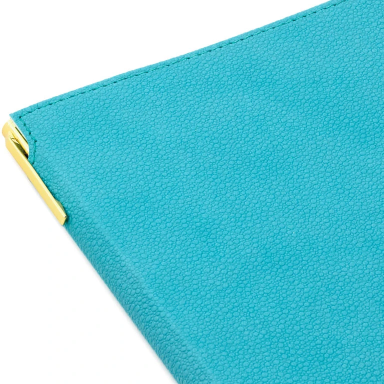 Hallmark Turquoise Faux Leather Notebook With Pen - Image 5