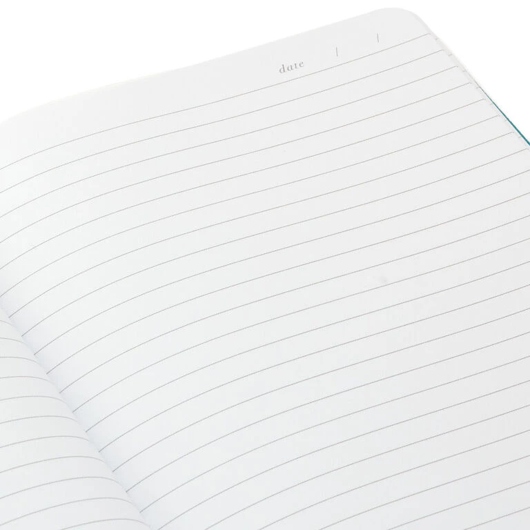 Hallmark Turquoise Faux Leather Notebook With Pen - Image 7