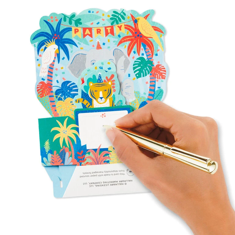 Hallmark Wild Animal Party Boxed Pop-Up Birthday Cards, Pack Of 8 - Image 6