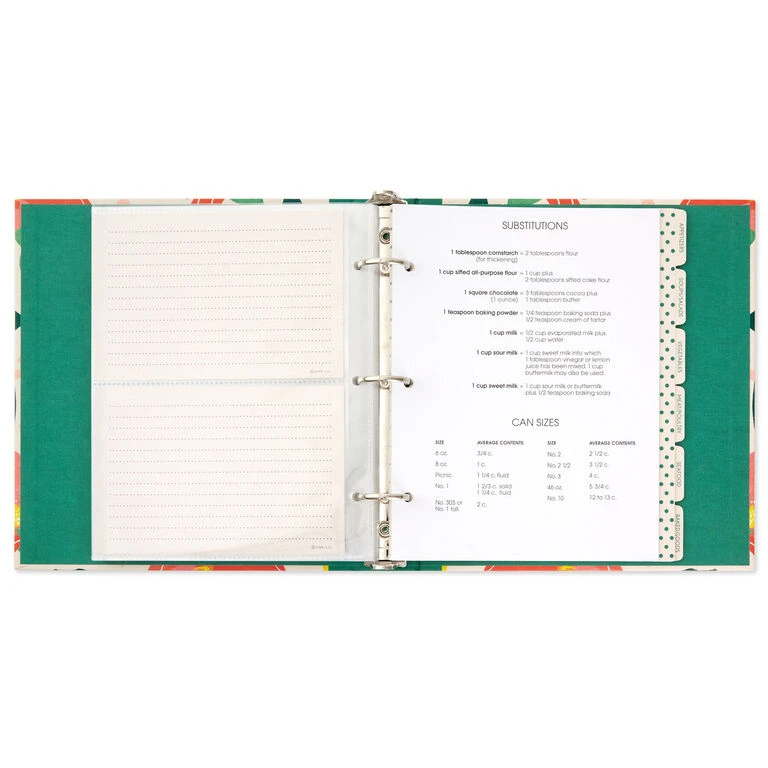 Hallmark Bright Citrus Customizable Recipe Organizer Book - Image 3
